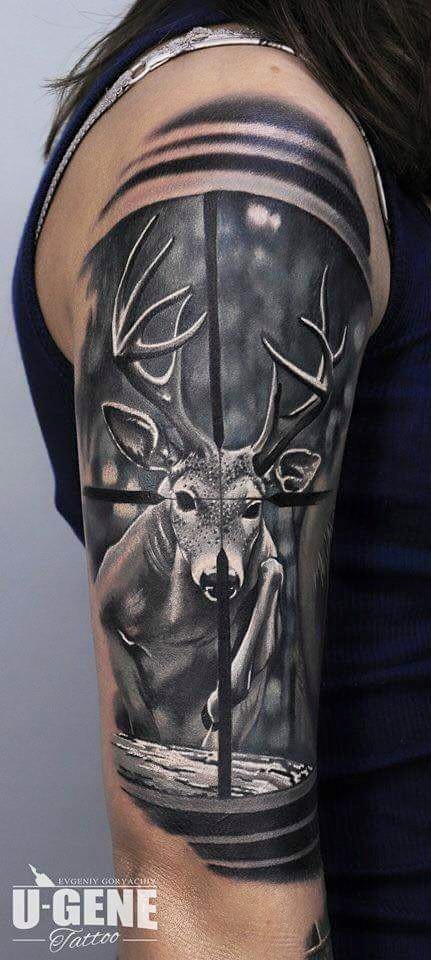 Deer in Scope Tattoo